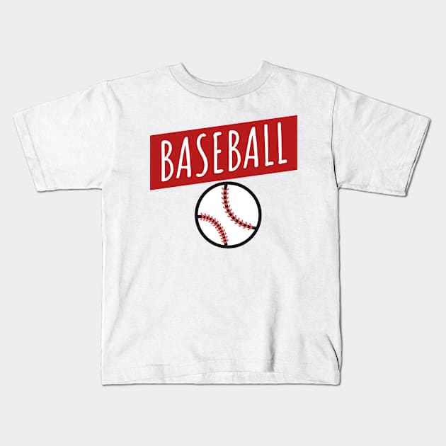 Baseball ball Kids T-Shirt by maxcode